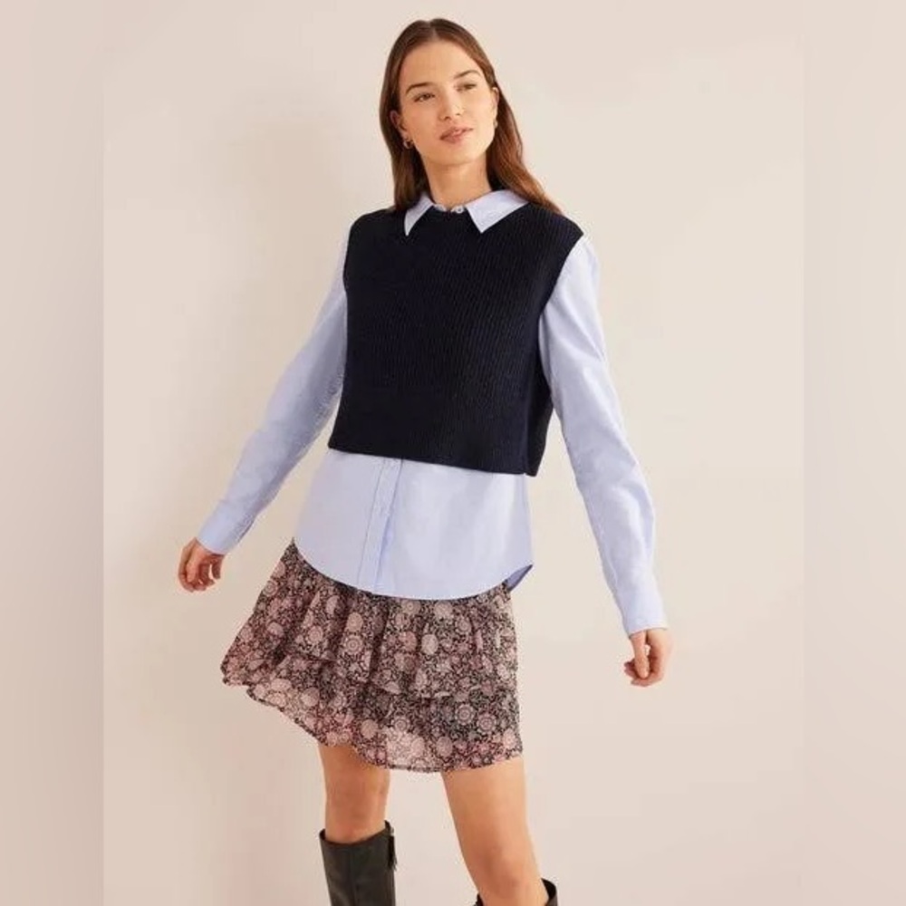 BODEN Ruffle Mini Skirt (R0255)-NEW